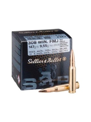 Sellier & Bellot 308win 147gr FMJ