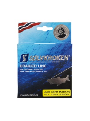 Sølvkroken Braided Line 120m 0,11mm 8,0kg