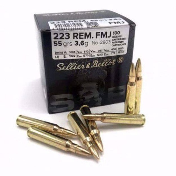 Sellier & Bellot 223 Rem 55gr FMJ