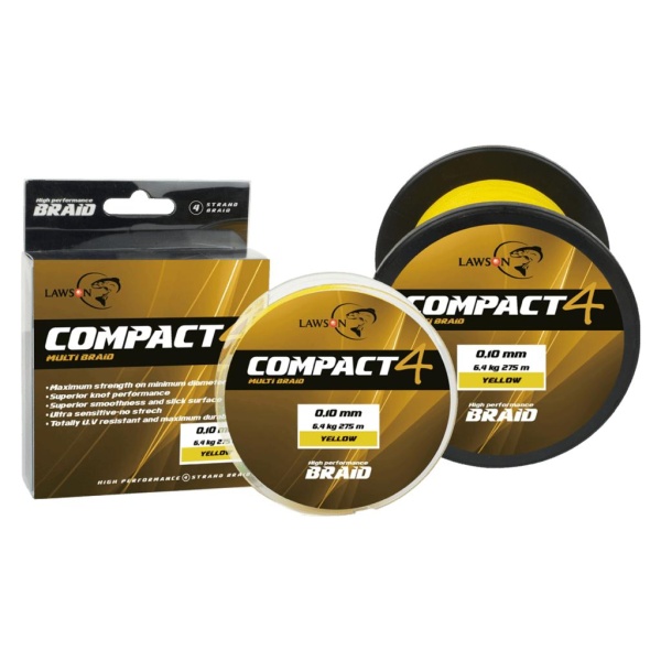 Lawson Compact 4 Yellow - Multi Braid