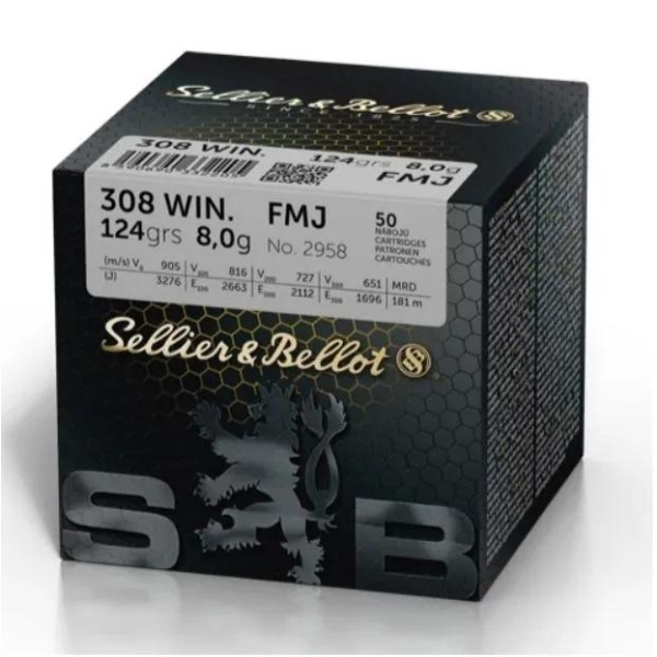 Sellier & Bellot 308win 124gr FMJ